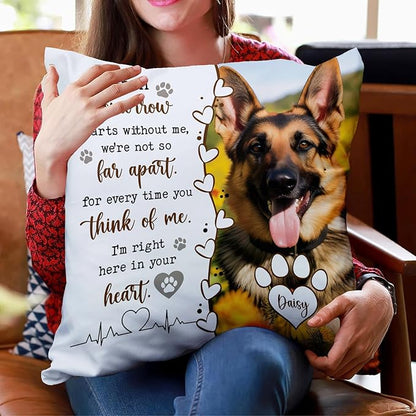 Personalized Pet Photo Memorial Throw Pillow (Insert Included), Sympathy Gift for Pet Loss, Dog Loss Gift, Photo Pillow Case Cover
