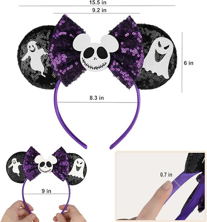 FANYITY Mouse Ears, Sequin Mouse Ears Headband for Boys Girls Women (YL)