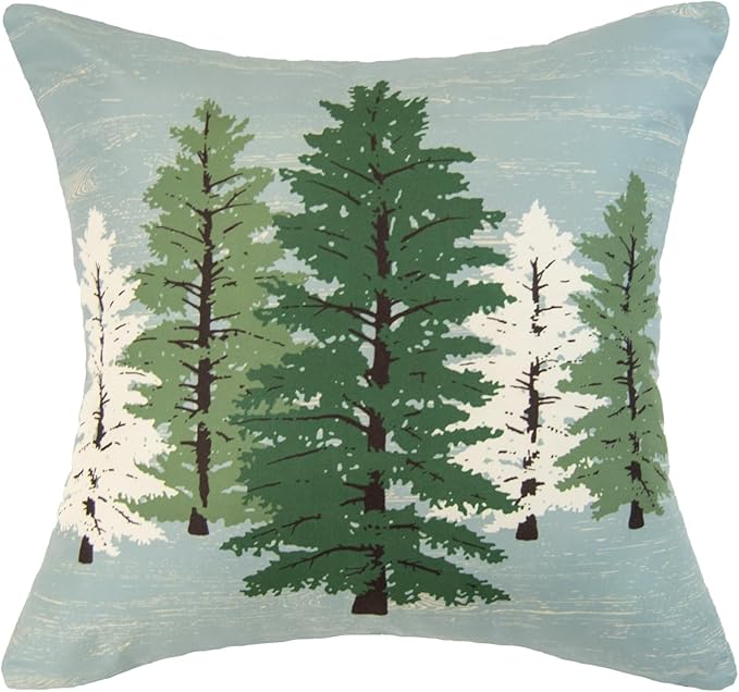 Donna Sharp 2-Piece Montana Forest Tree and Fish Nature Themed Decorative Throw Pillow Set - Pillows for Couch, Sofa, Beds, and Chairs - Includes 18" x 18" Square & 12" x 22" Rectangular Pillows