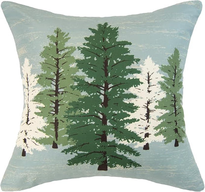 Donna Sharp 2-Piece Montana Forest Tree and Fish Nature Themed Decorative Throw Pillow Set - Pillows for Couch, Sofa, Beds, and Chairs - Includes 18" x 18" Square & 12" x 22" Rectangular Pillows