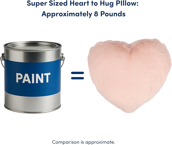 HUGIMALS Super Sized Heart to Hug Pillow in Sage | 8 lb Weighted Soft Heart Shaped Sensory Pillow | for Self-Care, Relaxation, Sleep with Cozy Hand Pocket - Thoughtful Gift for Adults, Teens