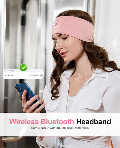 Navly Sleep Headphones - Bluetooth Headband for Sleeping, Cozy Headband Wireless Music Sleeping Headphones with Ultra-Thin Speakers Perfect for Sleeping,Workout,Jogging,Yoga,Insomnia,Air Travel