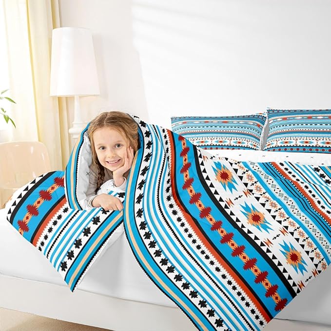 Erosebridal Western Boho Queen Comforter Set, Aztec Quilt, Ethnic Tribal Arrow Bedding Set, Southwestern Decor