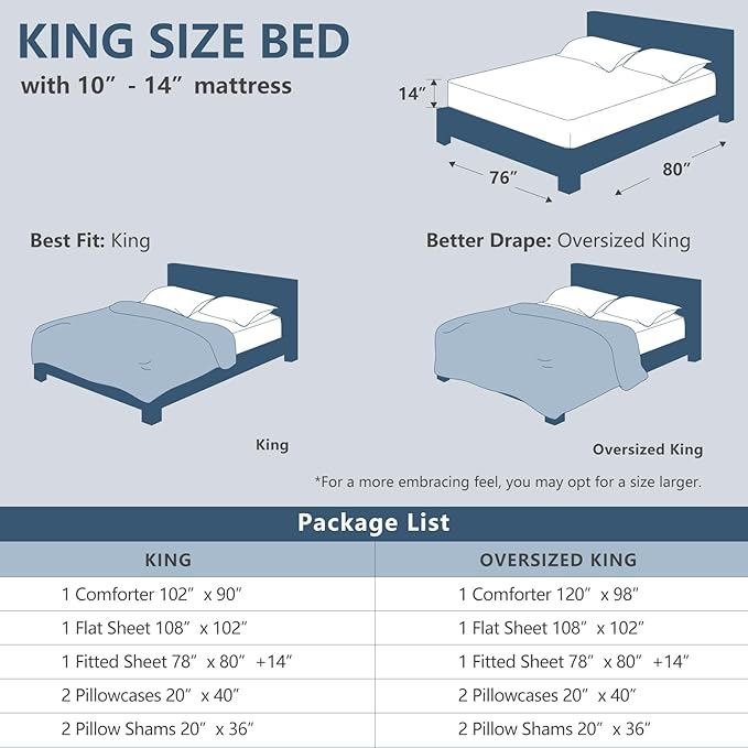 CozyLux King Size Comforter Set Brown - 7 Pieces Bed in a Bag King, Luxury Soft Bed Set for All Seasons, Bedding Set with Down Alternative Comforter, Sheets, Pillowcases & Shams