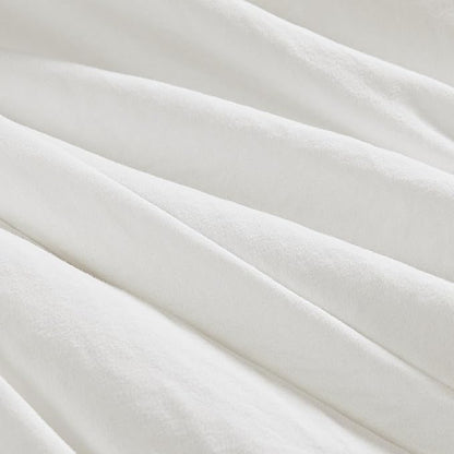 WRENSONGE Queen Comforter Set - 3 Pieces Prewashed White Comforter Soft Lightweight Bedding for All Seasons, Fluffy Down Alternative Comforter Queen Size with 2 Pillow Shams