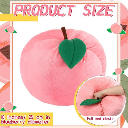 Peach Plush Decorative Gift Cute Fruit Plush Pillow Kawaii Hugging Plushies Soft Novelty Cushion Seat Home Room Decor