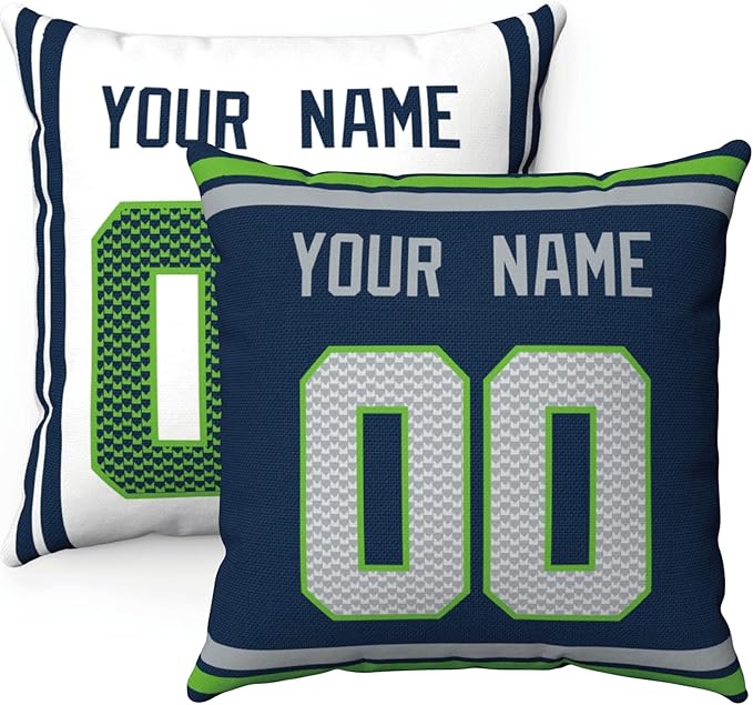 ANTKING Throw Pillow Seattle Custom Any Name and Number for Men Women Boy Gift