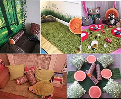 Natural Wood Design Tree Trunk Log Cushion Soft Chair Cushion Pillows Gift Home Sofa Cushion (style1)