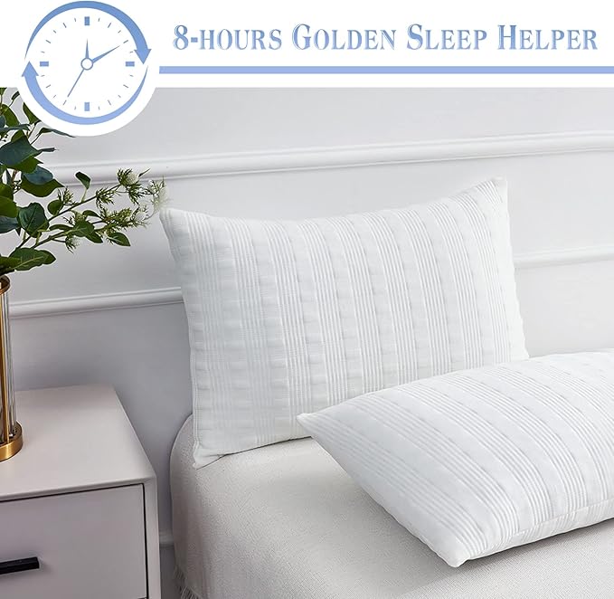 Meoflaw Cooling Pillows for Sleeping King Size Set of 2,Shredded Memory Foam Bed Pillow with Pillow Case-Double Sided Material,Adjustable Loft King Pillow for Side & Back Sleeper-Medium Firm