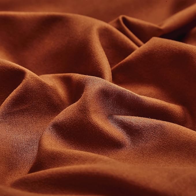 Houseri Burnt Orange Comforter Set California King Rust Orange Bedding Caramel Terracotta Cal King Comforter Sets Soft Comfy Women Men Aesthetic Cinnamon Reddish Brown Bed Quilts Blanket Cal King Size