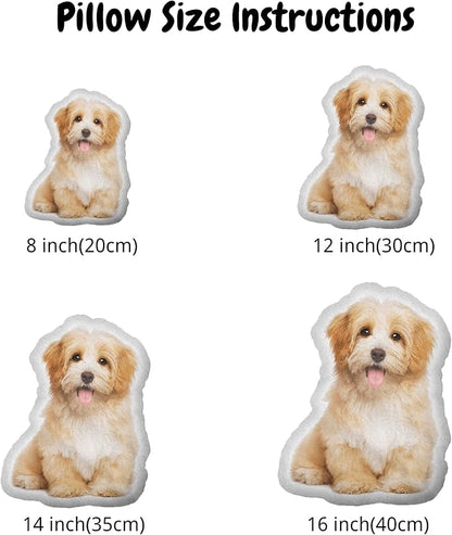 Custom Pet Shaped Pillows, Personalized Funny Pillow with Pet/Picture/People, Double Side 3D Printing Photo, for Birthday, Thanksgiving, Christmas, Halloween (28 inches 03)