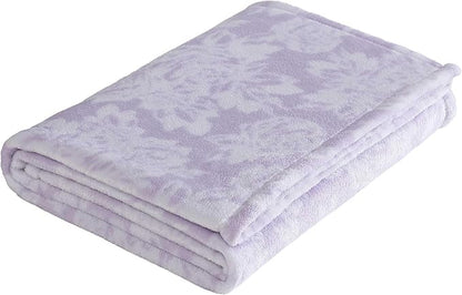 Betsey Johnson - Comforter Set, Super Soft Bedding with Matching Sham & Sheets, Includes Bonus Pillowcase & Reversible Plush Throw (Ombre Purple, Queen)