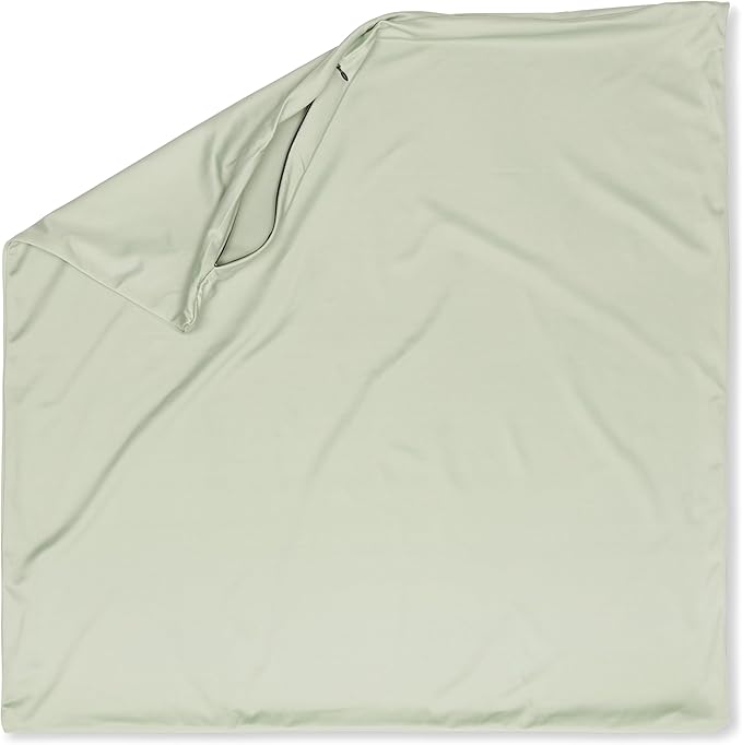 PILLOWY 22"x22" Throw Pillowcases (Cover Only) - 85/15 Nylon, Spandex - Luxurious, Silky, Stretchy & Soft - 1Pcs Solid Color - A Perfect Choice for Couch Chairs Sofa Bed Adult/Kids Bedroom, Cadet Grey