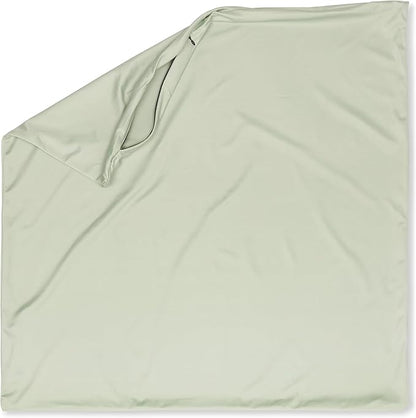 PILLOWY 22"x22" Throw Pillowcases (Cover Only) - 85/15 Nylon, Spandex - Luxurious, Silky, Stretchy & Soft - 1Pcs Solid Color - A Perfect Choice for Couch Chairs Sofa Bed Adult/Kids Bedroom, Cadet Grey