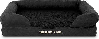 The Dog’s Bed Replacement Outer Cover, Plush Fabric, Black Plush, Medium