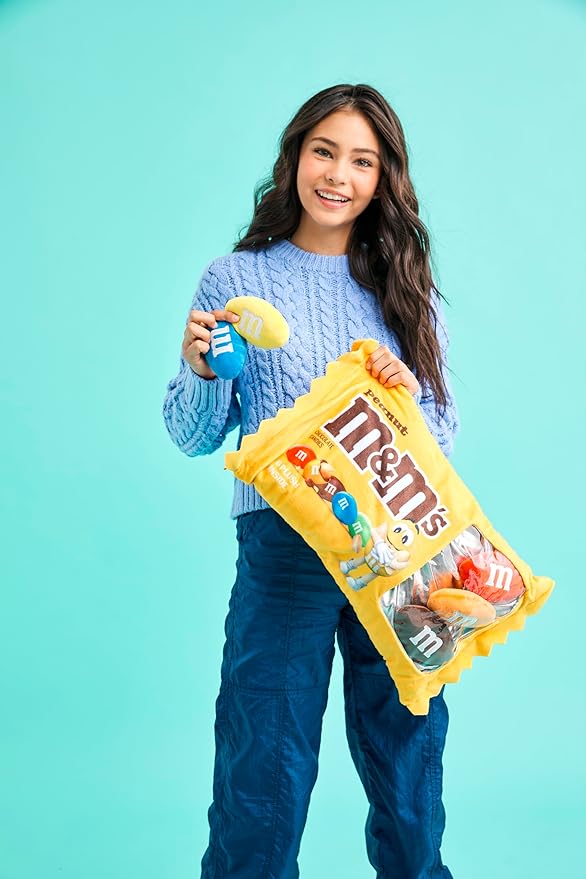 iscream M&M's Peanut Package 16" x 8.5" Pillow Set with Mini M&M's Candy Pillows