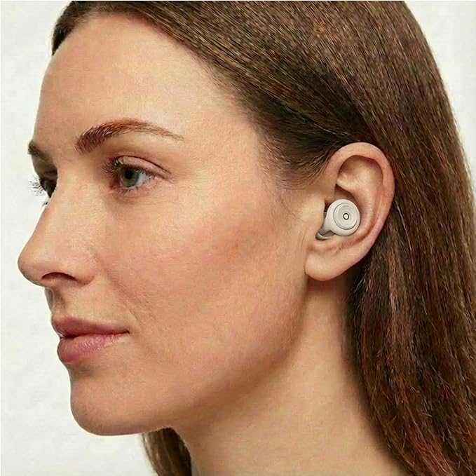 Noise Reducing Earplugs for Sleep, Swimming, Travel, Concerts, Focus and Work, 50dB Noise Reduction Washable Silicone Ear Plugs with Filter Tech, 5 Pairs of Ear Tips & Carrying Case(Beige)