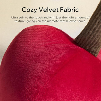 Phantoscope Fruit Shaped Pillow Series Cherry Shaped Throw Pillow, Fun Home Decor of Fruit Themed Cushions, Fall Decorative Pillow for Couch, Bed and Chair, Red, 15 x6.5 inches