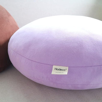 Light Purple Round Throw Pillow 16x16 Down-Like Polyester Filling Super Soft Elastic Circle Floor Pillow Fluffy Pillow 40cm Decorative Cushion for Couch Bedroom, 1 Piece