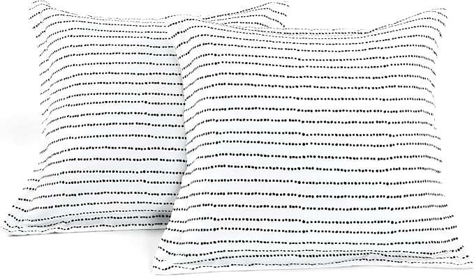 Lush Decor Hygge Geo Reversible 5 Piece Comforter Set, King, Black & White