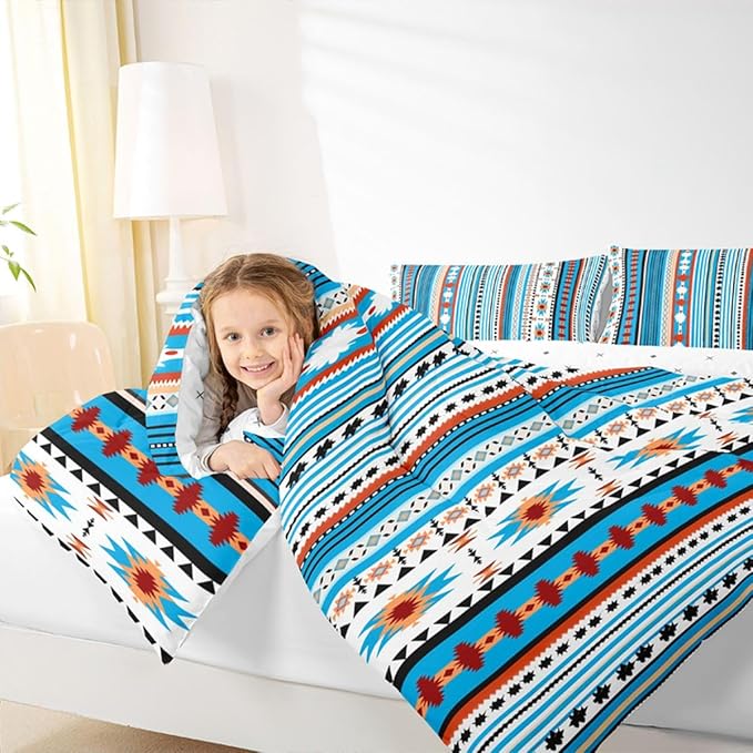 Erosebridal Western Boho Queen Comforter Set,Aztec Quilt,Ethnic Tribal Arrow Bedding Set Country Decor Western Duvet Insert,Western Room Decor for Bedroom Boho Living Room Decor,Southwestern Decor