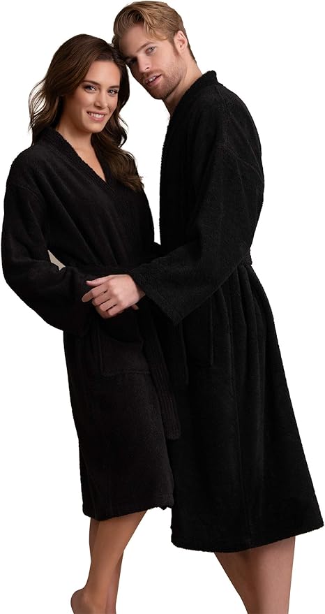 Soft Touch Linen Women's Robe Terry Cotton Cloth- Kimono Style- Thick, Breathable & Comfortable- Lightweight & Absorbent