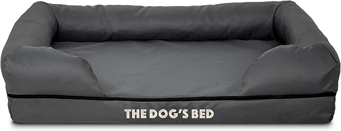 The Dog’s Bed Replacement Outer Cover, Oxford Fabric, Grey with Black Trim, Small