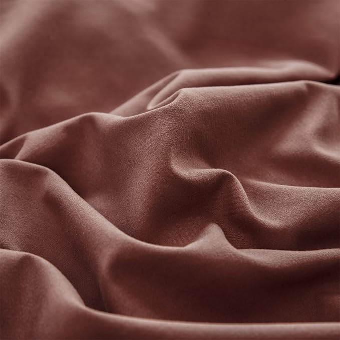 Wellboo Dark Rust Red Comforter Sets Full Solid Brick Red Bedding Comforters Cotton Women Plain Blackish Red Warm Quilts Modern Pure Fired Red Blanket All Brown Red Comforters Vintage Dark Fuchsia Bed