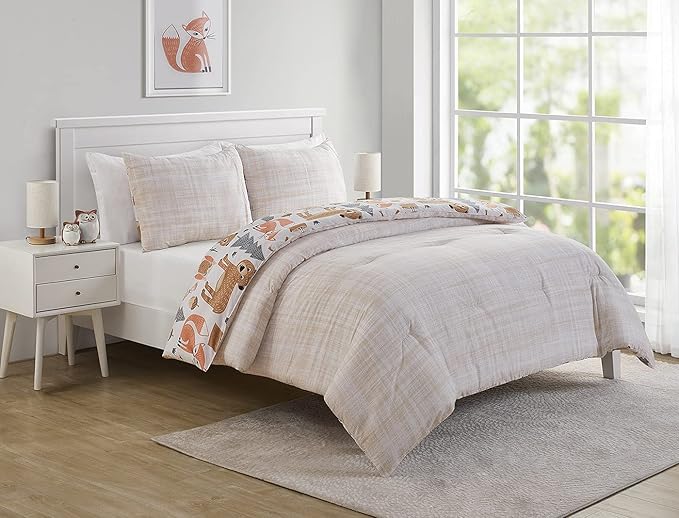 VCNY Home Little Campers Reversible 3 Piece Bedding Comforter Set Full Multi