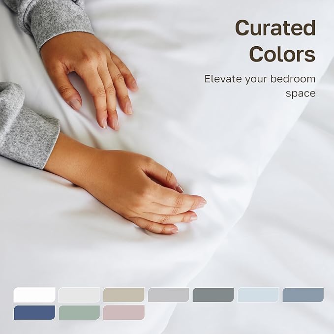 California Design Den 100% Egyptian Cotton Sheets King Size Set - Certified Authentic Deep Pocket Sateen King Bed Sheets for Hot Sleepers, Breathable and Durable Luxury Bedding Set - Mint Green