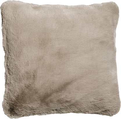 UnHide Squish - Faux Fur Pillow - Extra Soft Throw Pillow - Square Shaped Pillow, Polyester Fill - Machine Washable - Perfect for Living Room, Bedroom, or Guest Room - 20” x 20” - Taupe Ducky