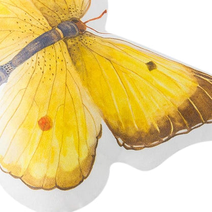 JWH Butterfly Accent Pillow Cases 3D Animal Throw Pillow Cover Decorative Stuffed Plush Soft Cushion Farmhouse Sofa Couch for Bed Living Room Fall Cute Shams Kids Gift 13x15 Inch Bright Yellow