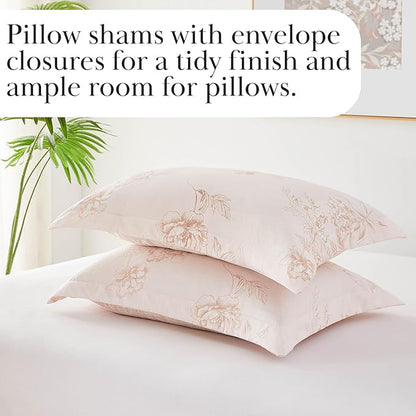 Southshore Fine Living, Inc. Cal King Lightweight Comforter Set with 2 Shams, Reversible Bedding Ensemble - Harmony Collection - Alternative Down Comforter for California/King Bed, Taupe & White