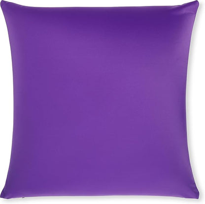 PILLOWY 26" x 26" Throw Pillow - Dark Lavendar: 1 PCS Luxurious Premium Microbead Pillow With 85/15 Nylon/Spandex Fabric. Forever Fluffy, Outstanding Beauty & Support. Silky, Soft & Beyond Comfortable