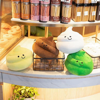 Lovely Plush Simulation Poop, Spoof Gifts, 3D Funny Decoration Pillow (Green, 10in)