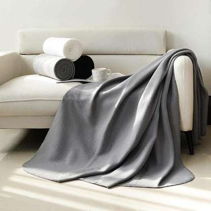 ZYFZCYBL Fleece Throw Blankets Lightweight Warm Soft Cozy Pet-Friendly Bulk Fleece Throw Blanket Solid for Home Bed, Sofa，Office,Gifts, Couch (Pack of 6-50 x 60 inch，Assorted 6)