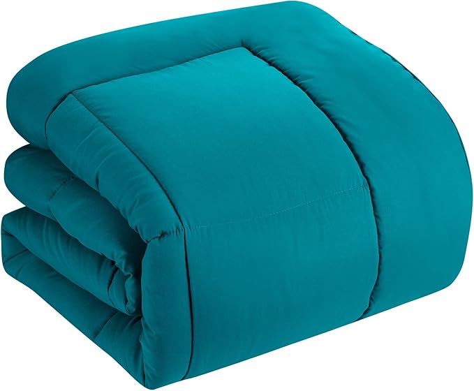 California King Comforter Set - Soft & Breathable 7-Piece Bedding Collection - 1 Comforter, 1 Fitted Sheet, 1 Flat, 4 Pillowcases - Deep Pocket - Premium Quality - Ideal for All Seasons, Teal