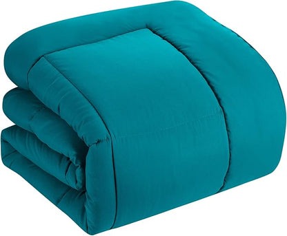 California King Comforter Set - Soft & Breathable 7-Piece Bedding Collection - 1 Comforter, 1 Fitted Sheet, 1 Flat, 4 Pillowcases - Deep Pocket - Premium Quality - Ideal for All Seasons, Teal