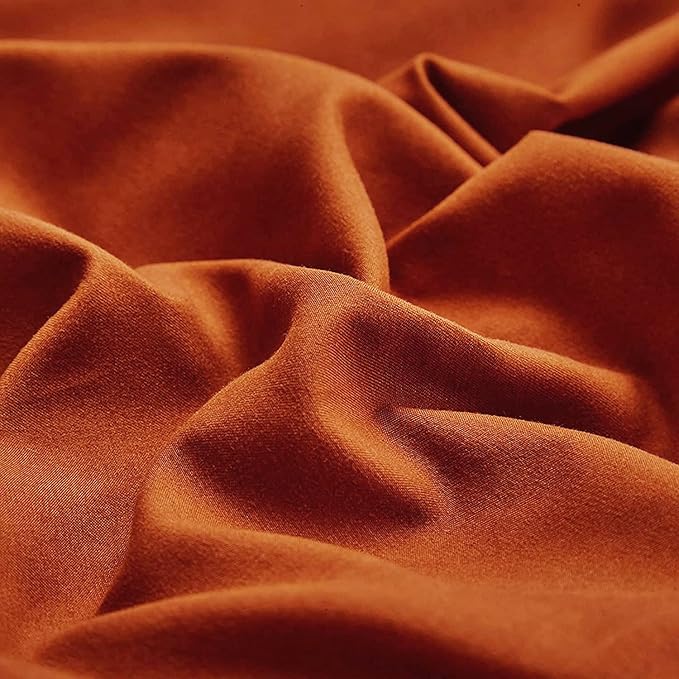 KAREVER Rust Comforter Sets Full Size Burnt Orange Bedding Set Reddish Caramel Color Terracotta Bed Set 3 Pieces Women Lightweight Solid Burnt Orange Color Blanket Rust Quilts Set Breathable Comforter