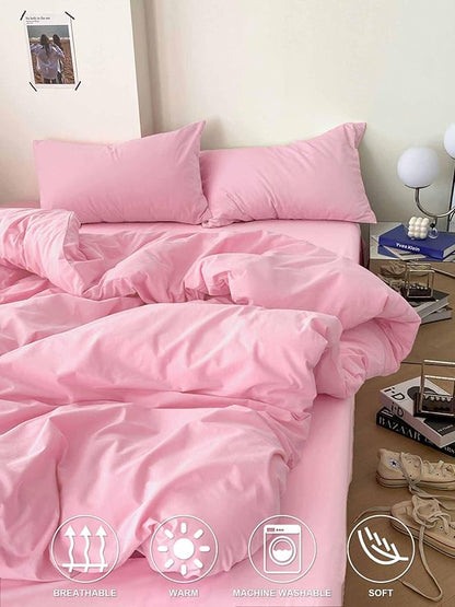 Nanko Twin XL Comforter Set Pink, All Season Soft Reversible Down Alternative Quilted Duvet Insert, Microfiber Filling, Luxury Quality Bedding Sets in a Bag for Women Men, Size 68x90 Bed Sets, Plush