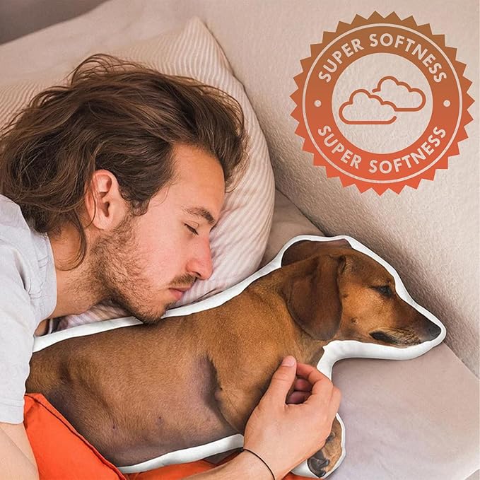 Custom Funny Pillow for Men Women, Personalized Pet Face Pillow, Customized White Elephant Gifts for Adults, Fun Gag Gift with Picture, Photo Christmas Funny Gifts (Insert Included)