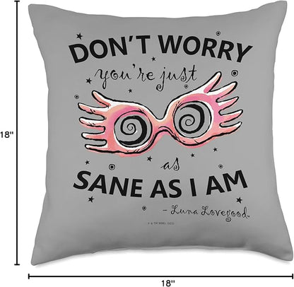 Harry Potter Luna Lovegood Spectrespecs Black Throw Pillow