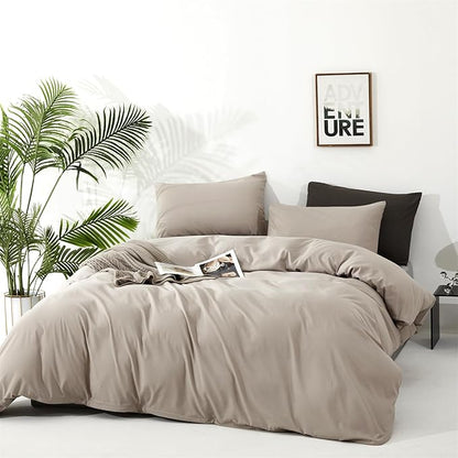 Cottonight Beige Khaki Comforter Set King Light Khaki Bedding Comforter Set Oatmeal Solid Blanket Quilts Modern Soft Breathable 3 Piece Cream Coffee Bedding Set for Women Men King Bed
