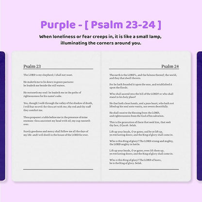 Holy Bible Pillow, Bible Pillow Book Plush That Opens, Home Aesthetic Room Decorative, Soft Stuffed Pillows, Christmas Cartoon Throw Pillows (Purple)