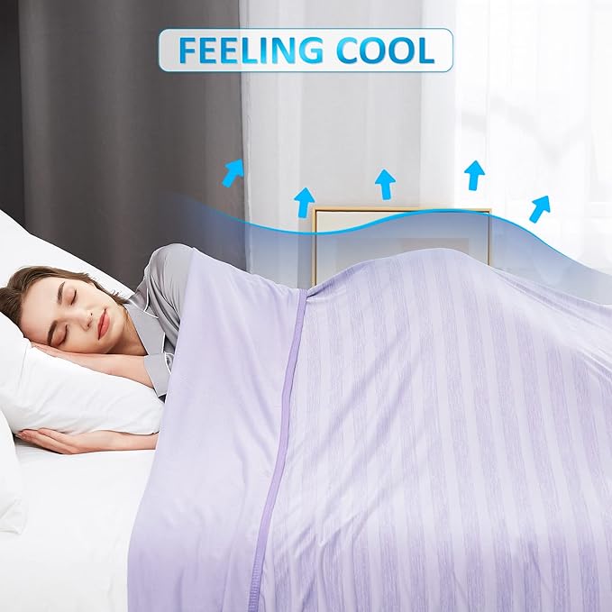 Guohaoi Cooling Blanket (90"x90"Queen Size) for Hot Sleepers and Night Sweats,100% Oeko-Tex Certified,Arc-Chill Q-Max >0.5 Cool Fiber,Ultra Cold Breathable,Comfortable,All-Season.
