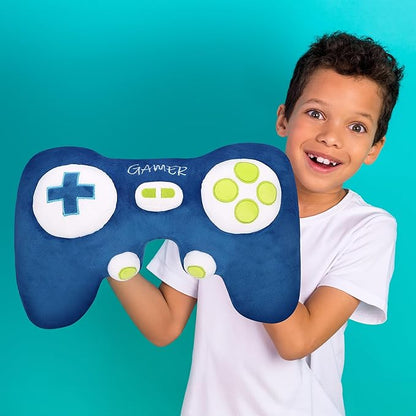 L LIFETIME Gaming Pillow for Reading, Working, Lap Desk, Arm Rest Pillow, Gamer Room Decor for Boys, Memory Foam Bed, Sofa Rest Plush Soft Throw Cushion Pillow for Gamers of All Ages