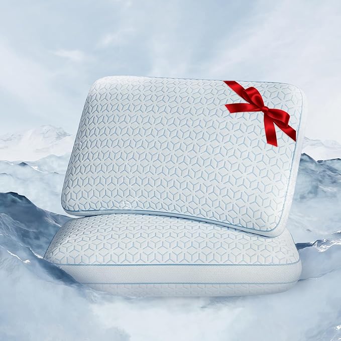 Sweetnight Cooling Pillows, Memory Foam Pillows King Size Set of 2, Almohadas para Dormir for Hot Sleepers