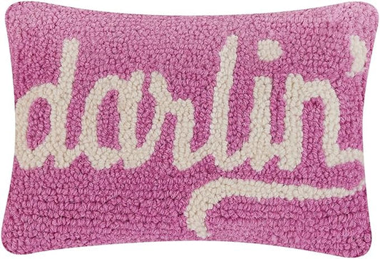 Peking Handicraft Darlin Hook Pillow, 12-inch Length, Wool and Poly Velvet, for Home, Office, Living Room Décor