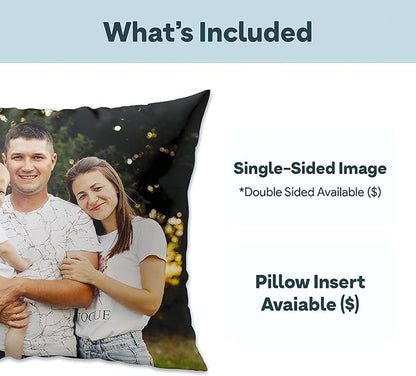Custom Pillow - Sympathy Gift for Loss of Loved One - Personalized Memorial for Family or Friends - Throw Pillow Remembrance - USA Family Made With Love - Multiple Sizes (16"x16")