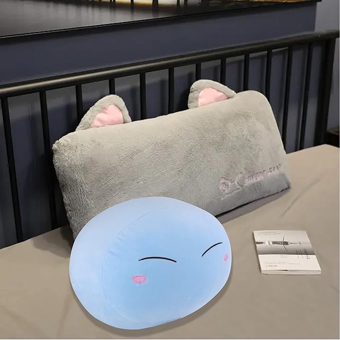 Roffatide 11 inch Soft Anime That Time I Got Reincarnated as a Slime Pillow Rimuru Tempest Plush Stuffed Throw Pillows for Bed Couch Blue